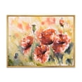 thumbnail image 1 of Designart Red Poppy On A Field FLOAT FRAME WALL ART, 1 of 4