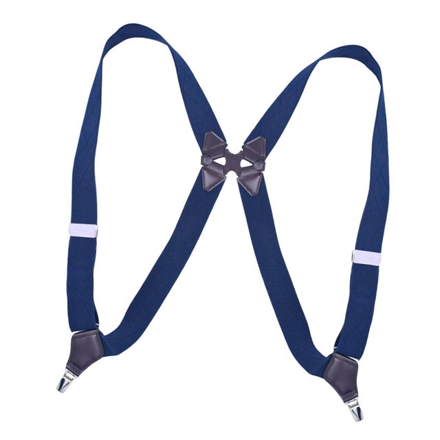 pitrice Bretelles Hommes Femmes en Forme de Y Bretelles Élastiques Réglables Ceinture Arrière Robuste Bleu Foncé