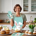 thumbnail image 4 of TIMIFIS Polyester Apron, Easter Cooking Apron Insulated Mitts Insulated Pads Three Piece Set Suspender Apron Kitchen Cooking Apron Bbq Apron Holiday Decorative Sleeveless Apron Home Decor, 4 of 6