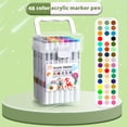 thumbnail image 4 of LSLJS Acrylic Marker for Students Children's Large Capacity Washable Non-permeable Watercolor Pen Art 24 Colors Can Be Stacked Office & Stationery Home Essentials, 4 of 9