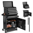 thumbnail image 1 of VEVOR Rolling Tool Chest, 2-in-1 Design, 5 Drawers Tool Cabinet Organizer with Detachable Top Metal Toolbox, Lock Bar, Protective Liner, and Tools Rack, Garage Storage Cabinet for Warehouse, Workshop, 1 of 9
