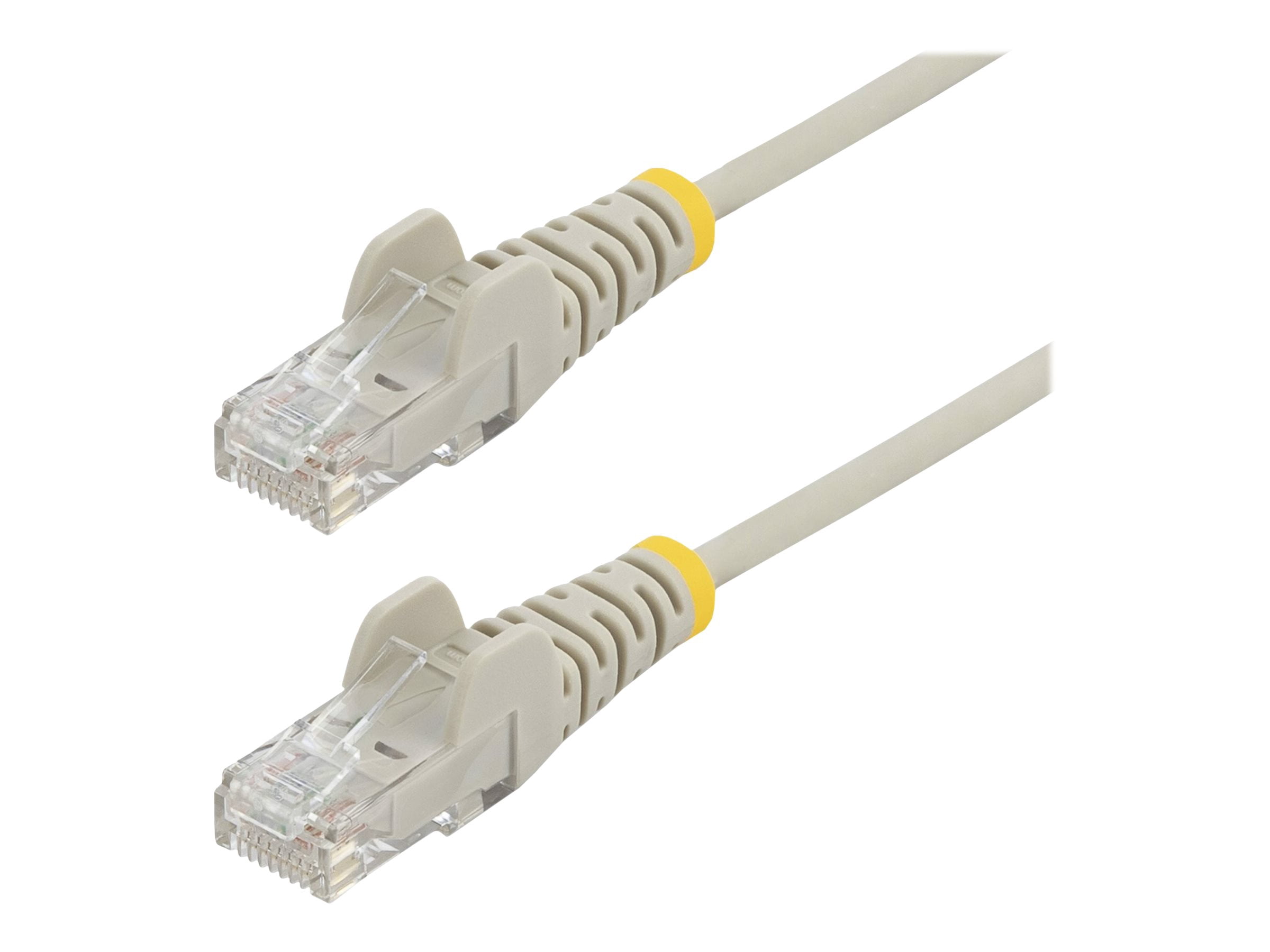 StarTech.com 6ft Slim LSZH CAT6 Ethernet Cable, 10 Gigabit Snagless RJ45 100W PoE Patch Cord, CAT 6 10GbE UTP Network Cable w/Strain Relief, Gray, Fluke Tested/ETL/Low Smoke Zero Halogen - Category 6 - 28AWG (N6PAT6GRS) - Patch cable - RJ-45 (M) to RJ-45 (M) - 6 ft - UTP - CAT 6 - snagless, stranded - gray