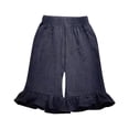 thumbnail image 1 of Cat Leggings 4t Girls Champagne Leggings Ruffled Girls' Double Breathable Capri Pants, 1 of 6
