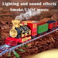 thumbnail image 4 of PVCS Toy Train Set With Lights And Sounds Steam Smoke Christmas Train Set Railway Tracks Battery Operated Toys Gift For Kid Gift for Kids, 4 of 9