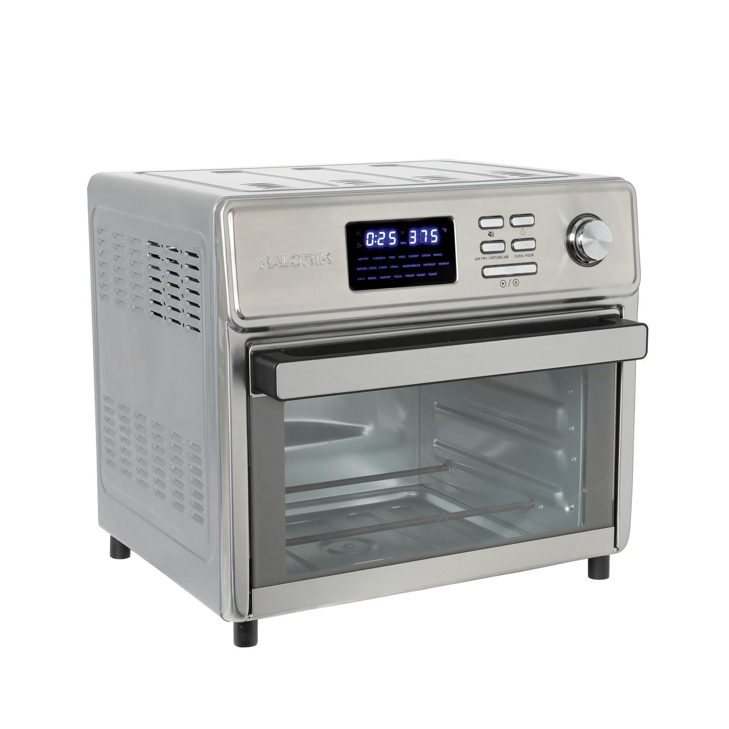 Refurbished Kalorik AFK26SD5SS43 MAXX 26QT Air Fryer Oven with 21 Presets, 500F Searing temp and 5 Accessories