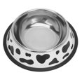 thumbnail image 4 of Bol en Acier Inoxydable pour Chien et Chat, Bol d'Alimentation pour Chien pour Chien Mignon Modèle de Vache Ronde Incassable pour Chiots pour la Nourriture Humide pour Petits Chiens, 4 of 9