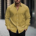 thumbnail image 1 of Gspmoly Chemises pour Hommes, Chemise Haut Imprimée à Col à Manches Longues Décontractée et Confortable pour Hommes, Hauts de Sortie Économies d'Été Liquidation, 1 of 5