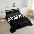 thumbnail image 4 of Erosebridal Zebra Leopard Print Bedding Full Comforter Set, Rectangle Geometric Down Comforter, Animal Decorative, Reversible, 4 of 7