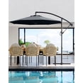 thumbnail image 4 of Parasol Déporté de 10 Pi pour Patio, Grand Parasol de Patio, Parasol Extérieur Déporté à Base en Croix, Levage à Manivelle et Inclinaison Infinie, Protection UV, Résistant à la Décoloration pour Cour Arrière, Jardin, Piscine, 4 of 6