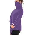 thumbnail image 2 of Ovbmpzd Hauts Violets pour Femmes Manches Longues Protection Solaire T-Shirts Unis Respirants Gilets pour Femmes P, 2 of 8