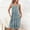 Blue, variant on Sakmal Moomoo Night dress for Women Green Knee Length Soft Vintage Night dress Sleeveless Floral Sleep Tanks with Pockets