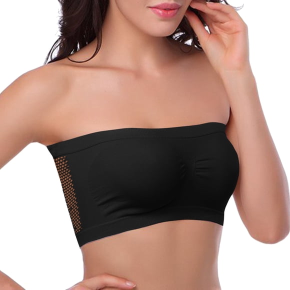 Blouse Tube Haut Brillant Femme Femmes Soutien-Gorge Bandeau Non Rembourré Sans Armature Sans Bretelles Soutiens-Gorges Légers Convertibles Couche de Base Haut Tube Soutien-Gorge