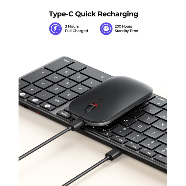 Wireless Bluetooth Keyboard and Mouse for Mac, Multi-Device