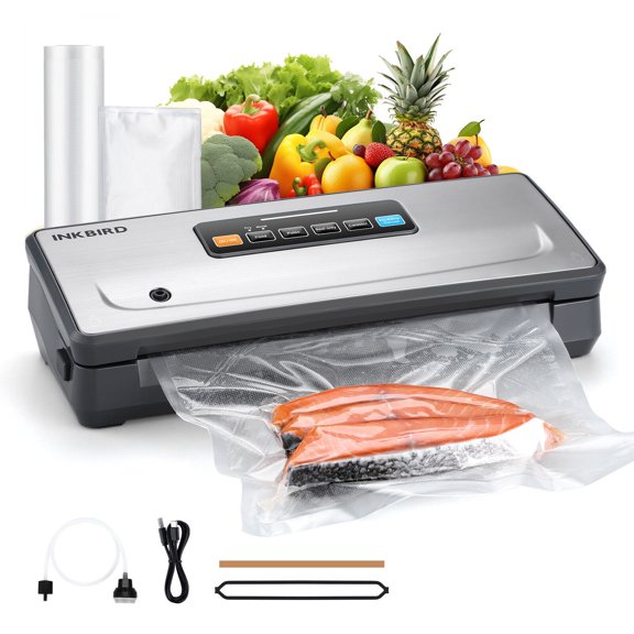 Inkbird Scelleuse sous Vide Sans Fil, Scelleuse sous Vide Rechargeable Sans Fil, Conservation des Aliments Recharge Rapide 3 H, Capacité 2000 mAh