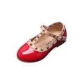 thumbnail image 2 of JDQJBZ Sandales pour Fille à Clous Couleur Unie Bout Rond Boucle Danse Performance Chaussures de Princesse Été, 2 of 5