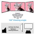 thumbnail image 3 of Écran de Projecteur Doux Haute Densité Blanc Anti-Froissement 60-200 Pouces Portable Pliable Prise en Charge Projection Double Face Film Extérieur, Sans Plis, 3 of 10