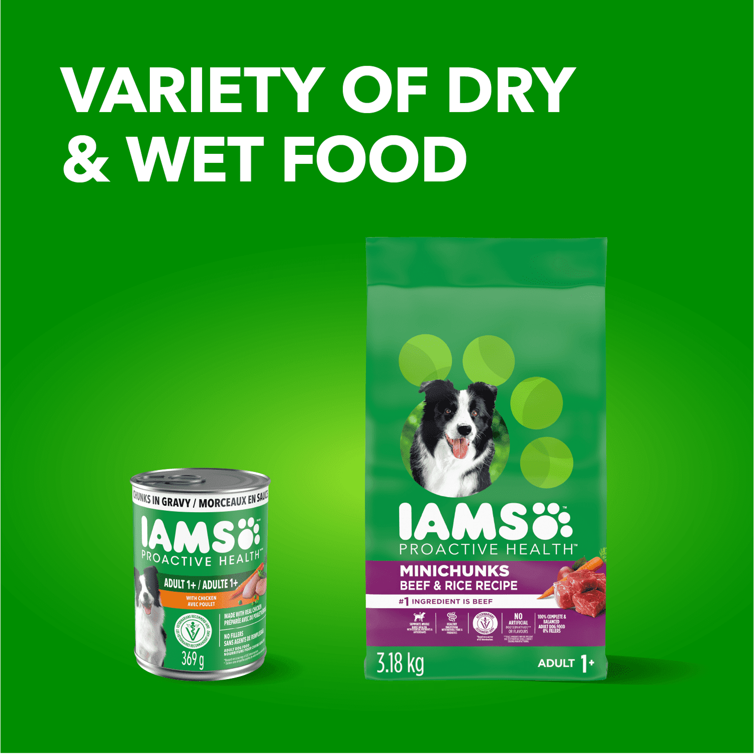 IAMS Proactive Health Agneau & Riz Ensemble Multiple Adulte Nourriture Humide pour Chiens 500g