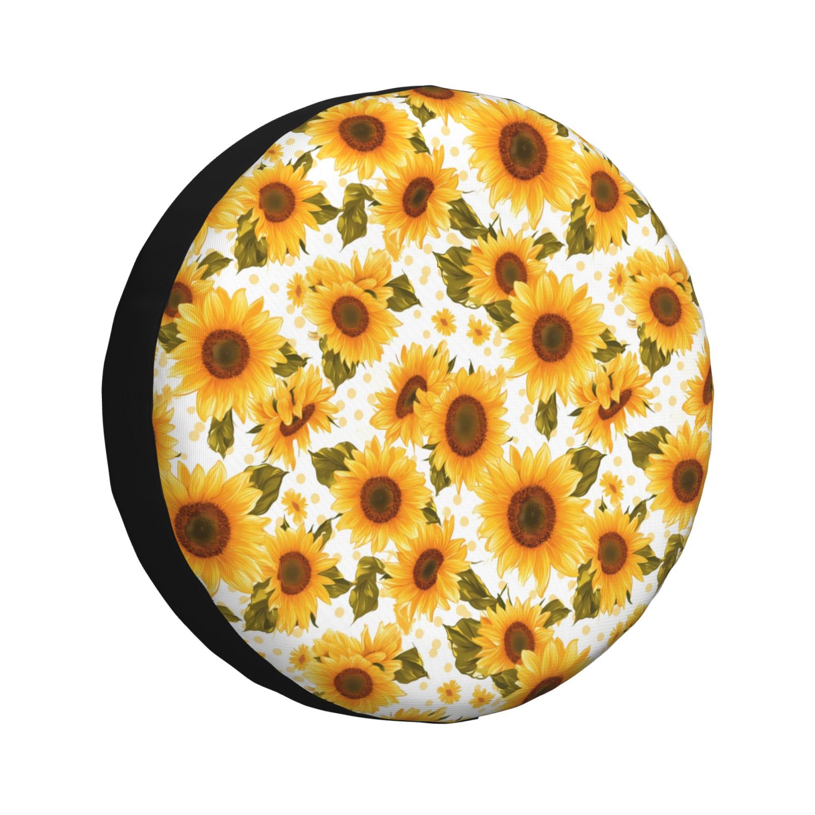 Lsque Housses de Pneus Modernes et Élégantes Motif Tournesol - Protecteur de Roue de Pneu Robuste pour Camion, SUV, Remorque, Véhicule Récréatif, RV-15 Pouces