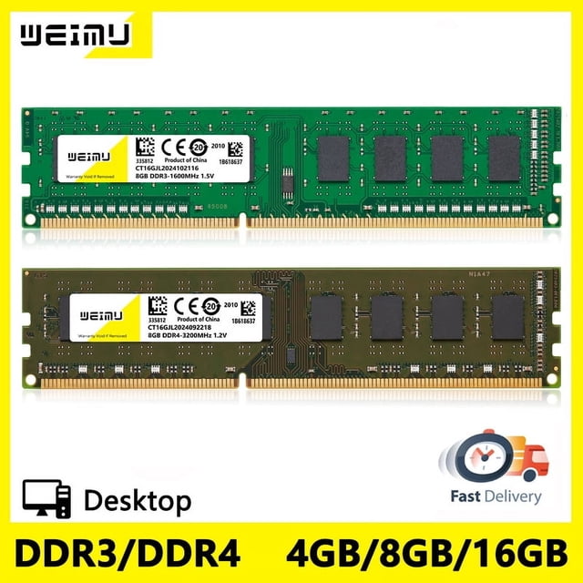 DDR3 DDR4 4GB 8GB 16GB Desktop Memory Ram PC3 1.5V 1066 1333 1600MHz PC4 1.2V 2133 2400 2666 3200Mhz Non-ECC DIMM Memoria Ram DDR4 16GB 2400 1.2V
