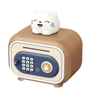 EGNMCR Cute Pet Bank With Both In And Out Function Children's Bank With Large Capacity New Model With Fingerprint Password Storage Cabinet Piggy bank