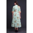 thumbnail image 3 of Bimba Robe-Chemise Mi-Mollet pour Femmes à Manches Roulées à Imprimé Floral Boutonnée - XX-Grand, 3 of 5