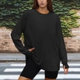 thumbnail image 2 of Diufon Oversized Sweatshirt for Women Long Sleeve Crewneck Loose Pullover Tops Solid Color Fall Fashion Clothes, 2 of 3