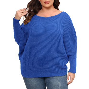 Timegard Womens Sweaters off Shoulder Oversized Pullover Fall Winter Loose Long Sleeves Knitted Tops