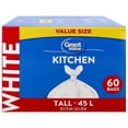 thumbnail image 1 of Great Value Sacs à Ordures de Cuisine Hauts, 45L, 60sacs, 1 of 4