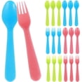thumbnail image 1 of 18Pcs Kids Forks and Spoons Set Food Grade PP Toddler Utensils Colorful Kids Silverware Set, 1 of 9
