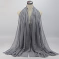 thumbnail image 4 of Women Scarf Fringes Pleats Solid Color Good Touch Shawl Elegant Fine Texture Wrap Scarf for Four Seasons, 4 of 7