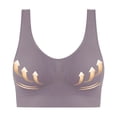 thumbnail image 4 of AherBiu 2pc Plus Size Sports Bras for Women Large Bust High Support Padded Bralettes Seamless Workout Underwear, 4 of 7