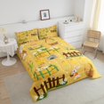 thumbnail image 4 of Erosebridal Kids Farm Animal Bedding Sets King with Comforter, Chicken Rabbit Duvet Insert, Cartoon Farmhouse Room Decorative Microfiber 3pcs, 4 of 8