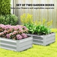 thumbnail image 4 of Outsunny Raised Garden Beds Set of 2, Galvanized Planter Box, Silver, 4 of 10