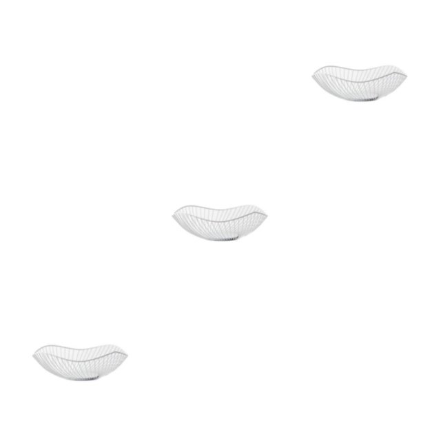 Ruiboury Multifunctional Fruit Basket Sturdy And Durable Wide Application Exquisite Appearance Large Capacity white Oblique small 3Set