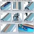 thumbnail image 3 of 200/300/400mm Sealing Machine Heating Strip Useful Impulse Sealer Heat Wire Element Strip Sealing Machine For Plastic Mylar PE, 3 of 10