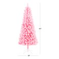 thumbnail image 3 of Holiday Time pin Cambridge rose floqué pré-éclairé de 1,98 m, rose, 3 of 6