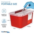 thumbnail image 4 of Oakridge Products Large Sharps Container for Home Use and Professional 1 Gallon (2-Pack), Biohazard Needle and Syringe Disposal, Pop Up Lid, CDC Certified, 4 of 4