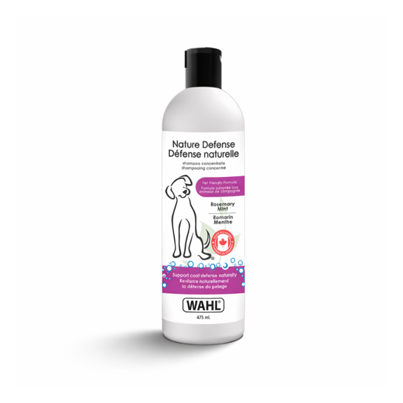 Shampoing anti-puces et tiques Wahl pour animaux, nettoyage doux aux huiles naturelles, repousse les puces et les tiques, sans pesticides, parabènes ni alcool