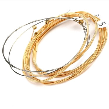 Pack Of 6 Acoustic Guitar Strings Brone Replacement Strings For Acoustic Wooden Guitar Beginners Guitar Accessories String Set For Western Guitar