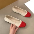 thumbnail image 4 of Casual Shoes For Women, Color-Block Canvas Slip-On Flats with Round Toe and Soft Sole for Spring and Summer, Large Sizes Available, 4 of 5