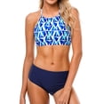 thumbnail image 1 of Charmo Maillot de Bain Bikini à Dos Nu pour Femme, Col Montant, Deux Pièces, 1 of 5