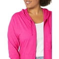 thumbnail image 4 of Hanes Chandail à Capuchon en Jersey Flammé pour Femmes, TG, Amarante, 4 of 8