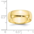 thumbnail image 3 of 10KY Bande Demi-Ronde 7mm LTW Taille 8.5 Taille 8.5, 3 of 3