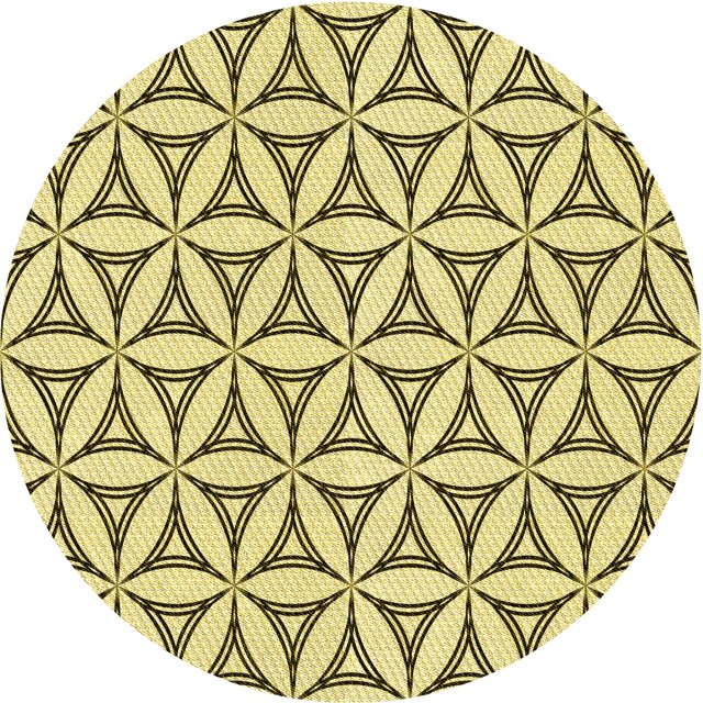Ahgly Company Tapis d'Intérieur Lavable à la Machine, Carré, Transitionnel, Jaune Moutarde, Tapis de Zone, 3 Pieds Carré