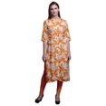 thumbnail image 1 of Bimba Tuniques Droites pour Femmes, Kurti Longue Imprimée, Robe Décontractée, Très Grand, 1 of 6