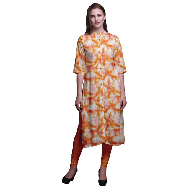 Bimba Tuniques Droites pour Femmes, Kurti Longue Imprimée, Robe Décontractée, Très Grand