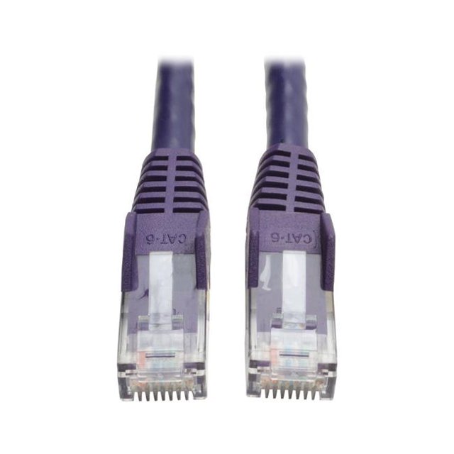 Cat6 Gigabit Ethernet Snagless Molded Patch Cable UTP RJ45 M & 550Mhz, Purple - 50 ft.