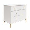 thumbnail image 1 of Valentina Asymmetrical 3 Drawer / 1 Door Convertible Dresser , White, 1 of 9