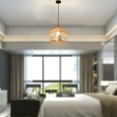 thumbnail image 3 of segolike Woven Bamboo Pendant Lighting Fixture, Aesthetic Hand-made Pendant LED Light for Room, 3 of 9