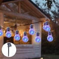 thumbnail image 4 of Dvkptbk outdoor string lights Solar String Lights Outdoor, Light Strings with 20 LED Filament Bulbs, Patio Lights for Home Garden Tents Porch Backyard Patio Party Wedding, 4 of 9
